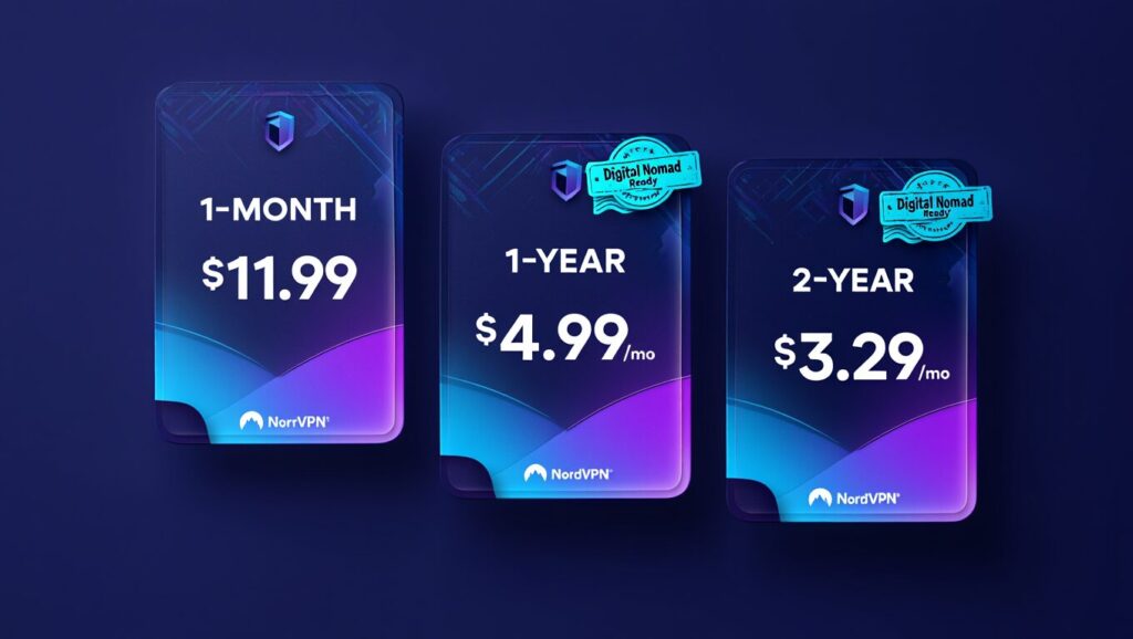 Best VPNs for Secure Online Banking for Digital Nomads (2025 Guide) 3 nordvpn pricing table