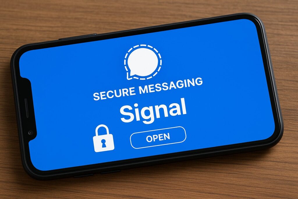 Why US Digital Nomads Need Encrypted Apps in 2025 8 Secure messaging conversation on Signal app