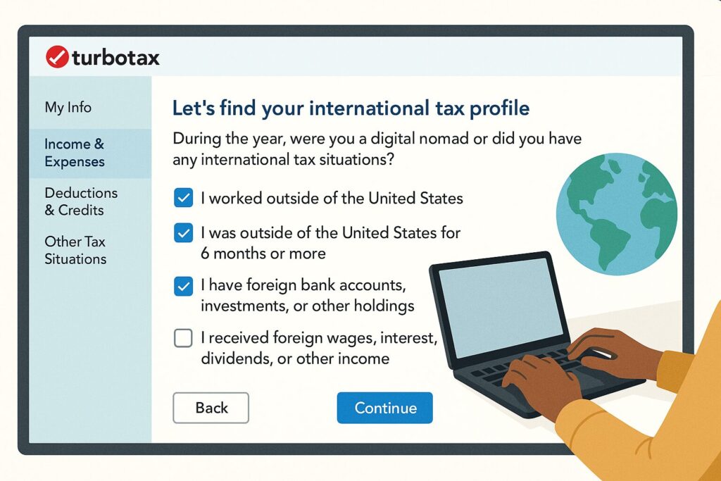 Best US Tax Software for Digital Nomads in 2025! 5 TurboTax software interface for digital nomads