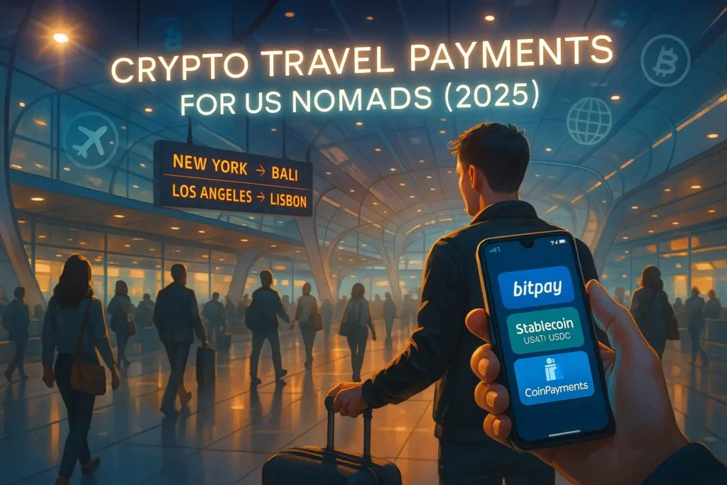 Crypto Travel Payments for US Nomads: How to Use Crypto While Traveling in 2025 1 Crypto Travel Payments for US Nomads (2025)