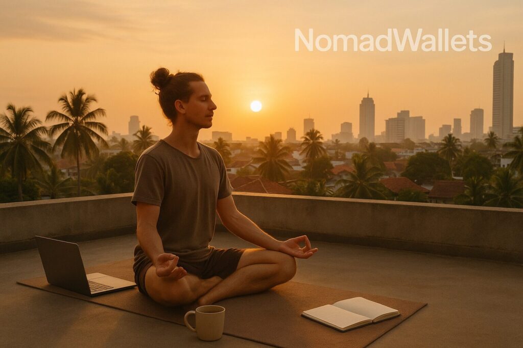 How to Become a Digital Nomad in 2025: A Step-by-Step Guide 10 Digital nomad practicing mindful work-life balance