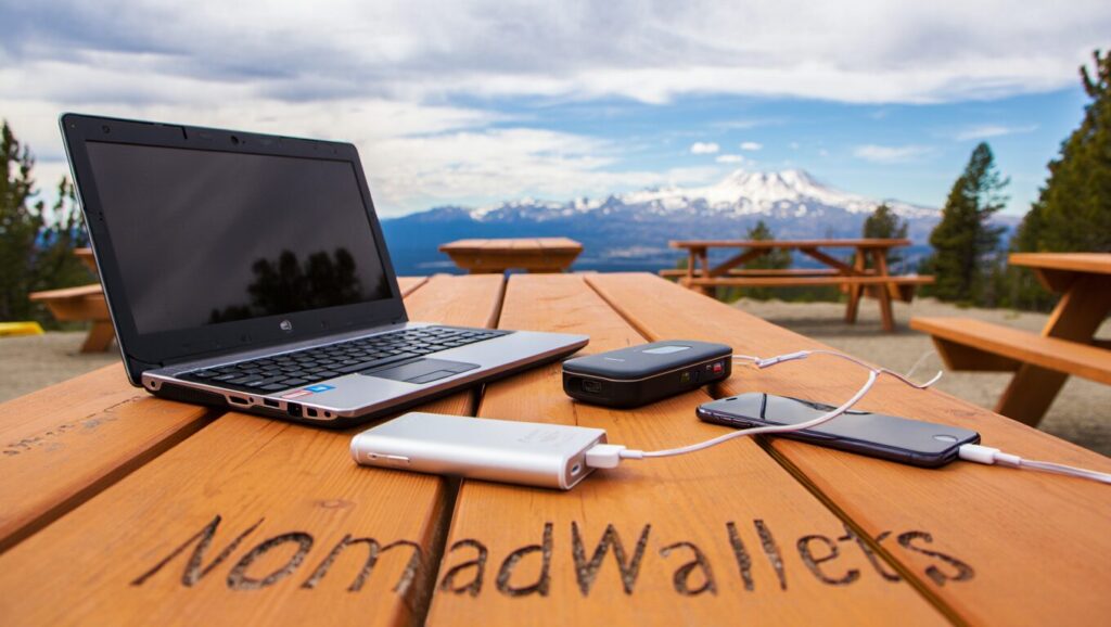 Best Devices for Digital Nomads to Pack for Long-Term Travel (2025 Guide) 3 Digital nomad working remotely in nature with mobile tech
