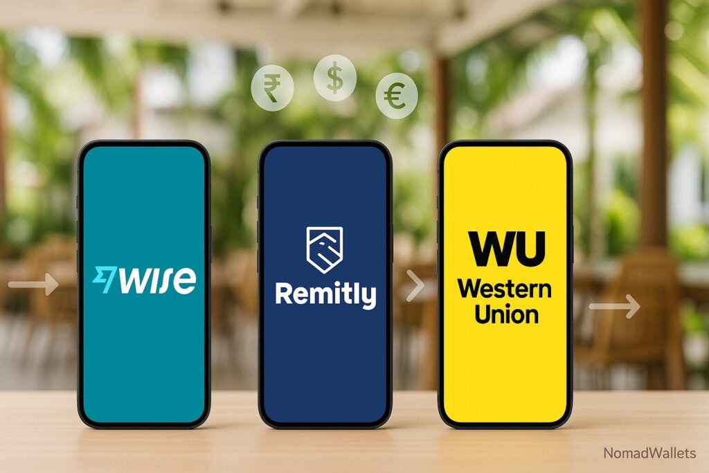Best Money Transfer Service for Digital Nomads: Wise vs Remitly vs Western Union (2025) 7 Cost comparison table showing real fees for Wise Remitly and Western Union transfers