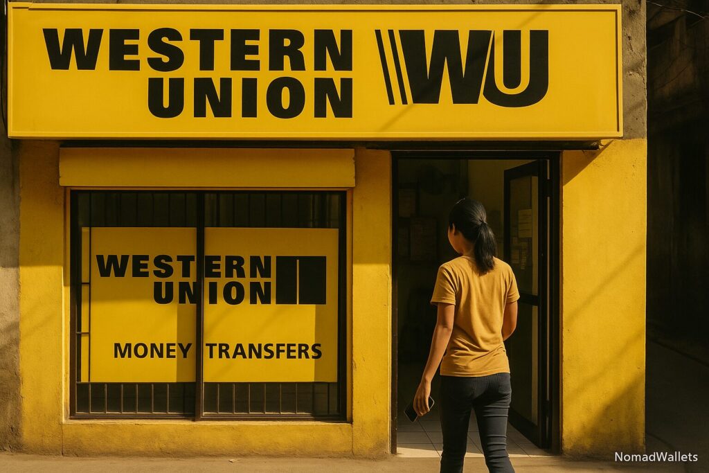 Best Money Transfer Service for Digital Nomads: Wise vs Remitly vs Western Union (2025) 12 Western Union agent location for cash pickup showing global money transfer network
