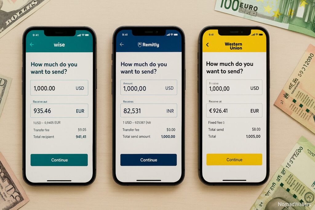 Best Money Transfer Service for Digital Nomads: Wise vs Remitly vs Western Union (2025) 14 Side by side comparison of Wise Remitly and Western Union for digital nomad money transfers