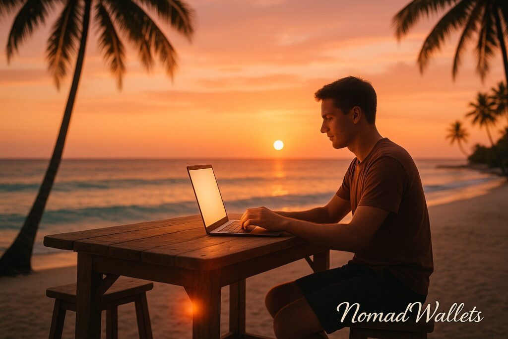 Digital Nomads 2025: The Complete Expert Guide (Everything People Ask Online) 12 Digital nomad journey laptop lifestyle working from beach destination freedom inspiration