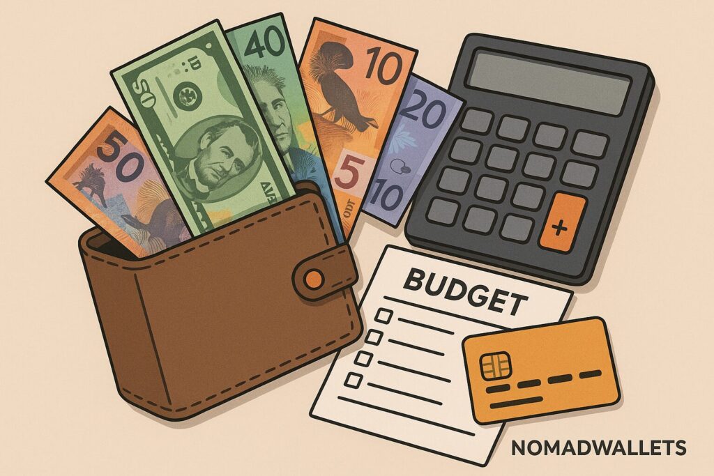 Multi-currency wallet and budget tools for digital nomads abroad.