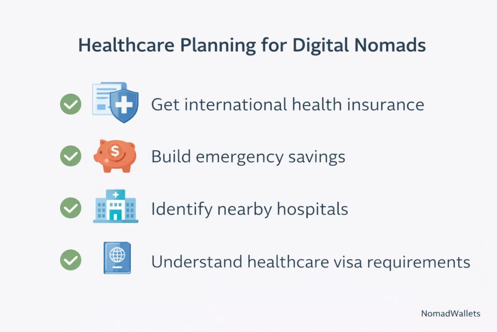 Healthcare planning checklist for digital nomads abroad