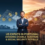 US Expats in Portugal: 8 Critical Tax Mistakes to Avoid in 2026 1 US expats in Portugal tax guide hero image showing US and Lisbon skyline with double taxation theme