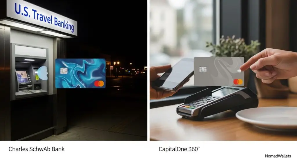 Best mobile banks for US travelers: Charles Schwab Bank and Capital One 360