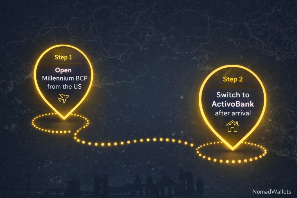 Best Portuguese Banks for Non-Residents 2026 Guide 12 Two-step Portuguese banking strategy for non-residents - Millennium BCP then ActivoBank
