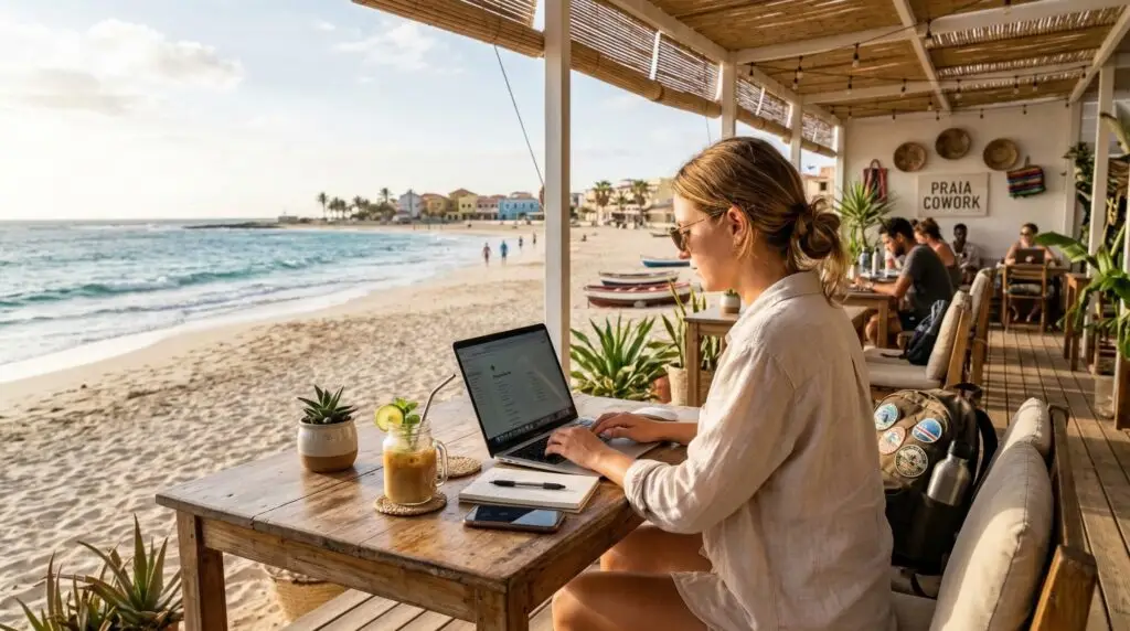 Best Coworking Spaces in Cape Verde 2026 12 work remotely from Sal island Cape Verde beach café