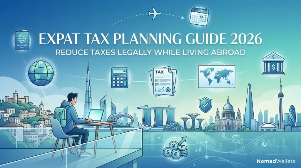 Expat Tax Planning Guide 2026: Strategies to Reduce Taxes Legally 5 Expat Tax Planning Guide 2026 showing global tax planning for expats and digital nomads